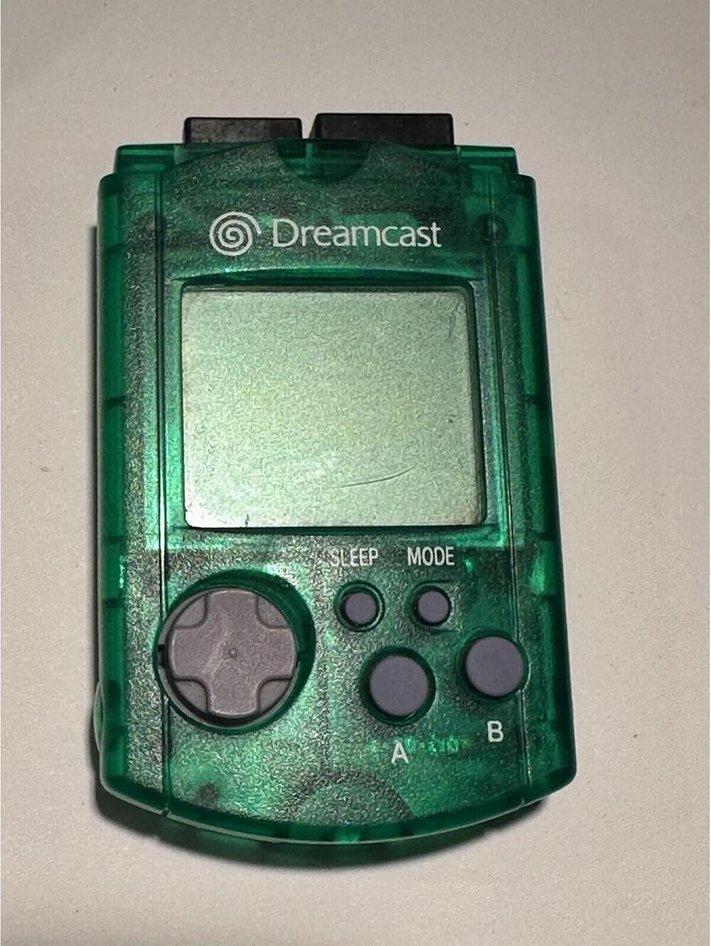 Official Sega Dreamcast Translucent Green OEM Controller Authentic & Memory Card - Picture 6 of 8